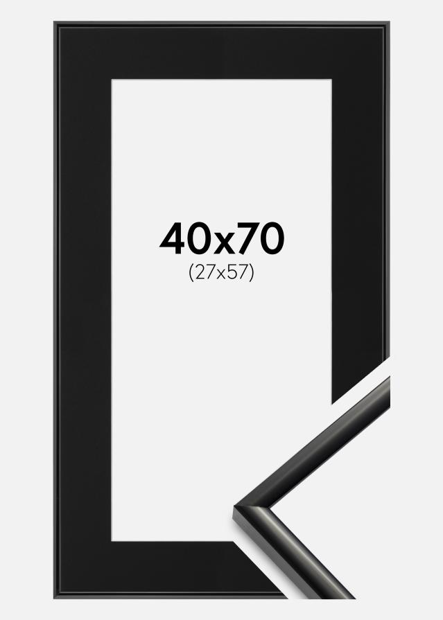Cadre New Lifestyle Noir 40x70 cm - Passe-partout Noir 28x58 cm