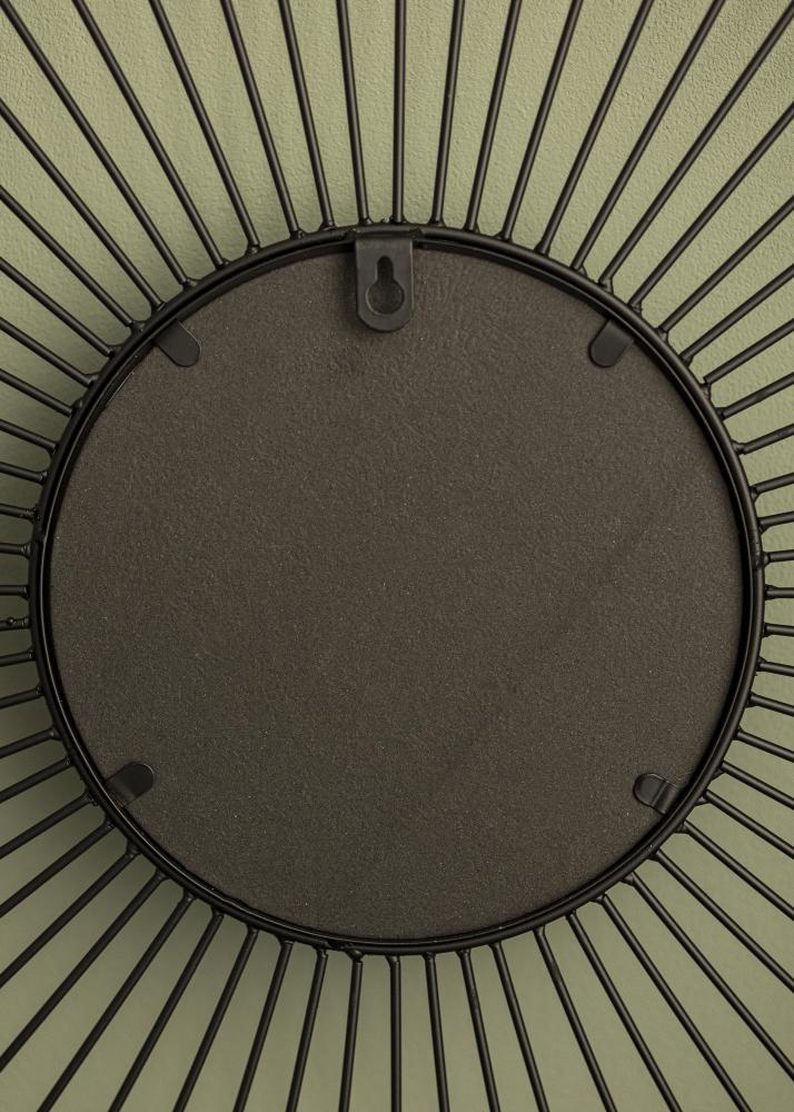 KAILA Miroir rond Lines - Noir diamètre 60 cm