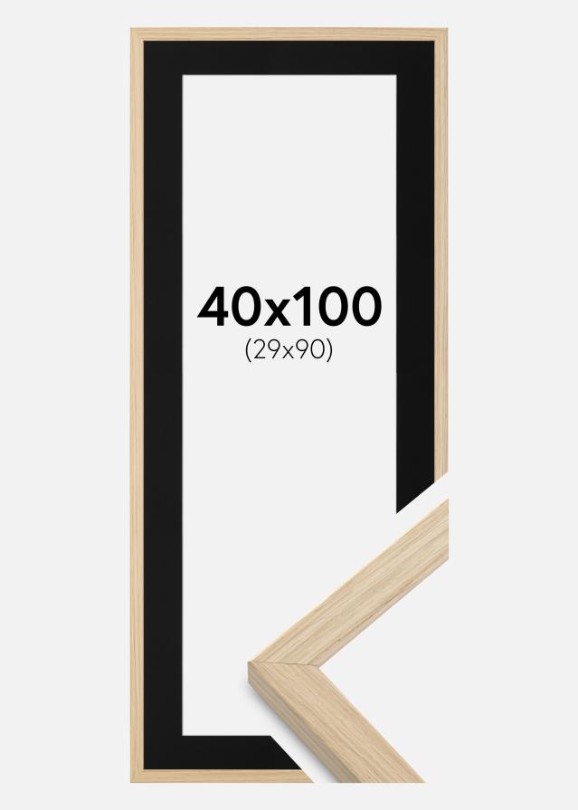 Cadre Grimsåker Chêne 40x100 cm - Passe-partout Noir 30x91 cm