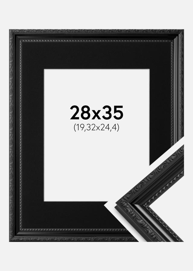 Cadre Abisko Noir 28x35 cm - Passe-partout Noir 8x10 pouces