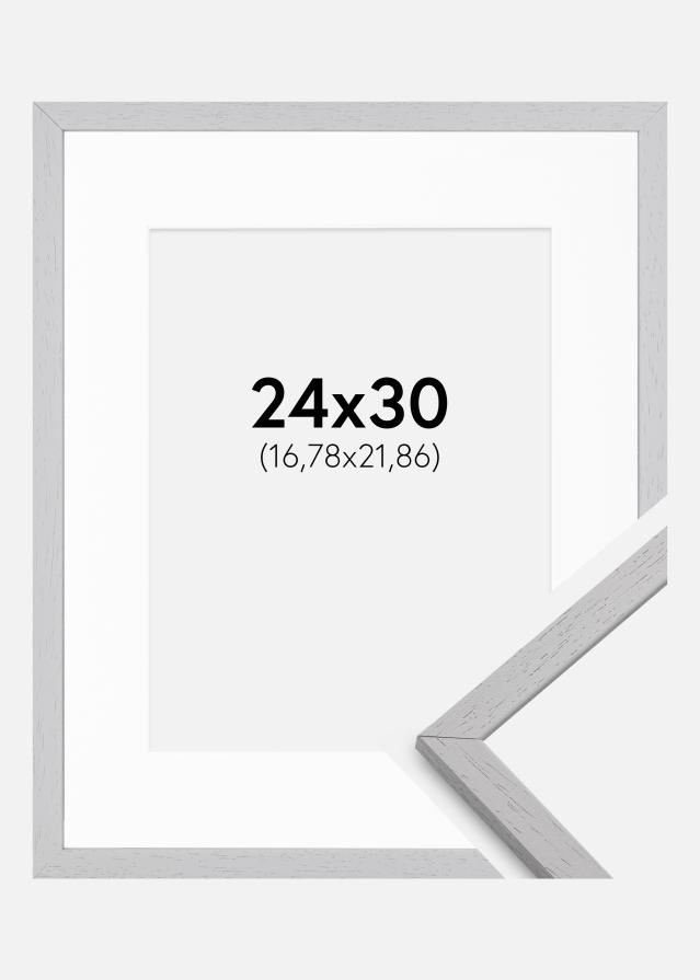 Cadre Edsbyn Grey 24x30 cm - Passe-partout Blanc 7x9 inches
