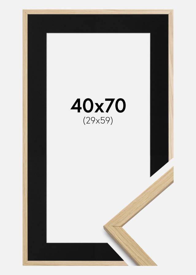Cadre Edsbyn Chêne 40x70 cm - Passe-partout Noir 30x60 cm