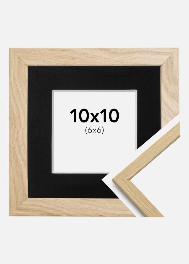 Cadre Edsbyn Chêne 10x10 cm - Passe-partout Noir 7x7 cm