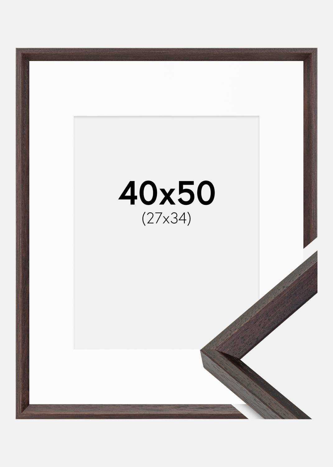 Product Image for Cadre Globe Expresso 40x50 cm - Passe-partout Blanc 28x35 cm