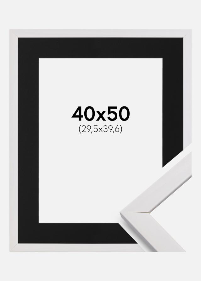 Cadre Stilren Blanc 40x50 cm - Passe-partout Noir 12x16 pouces