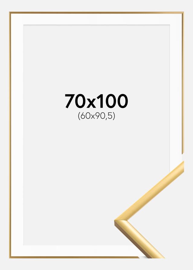 Cadre New Lifestyle Shiny Gold 70x100 cm - Passe-partout Blanc 61x91,5 cm