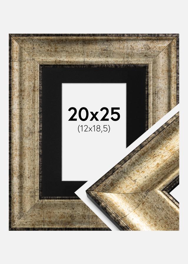 Cadre Saltsjöbaden Or antique 20x25 cm - Passe-partout Noir 13x19,5 cm