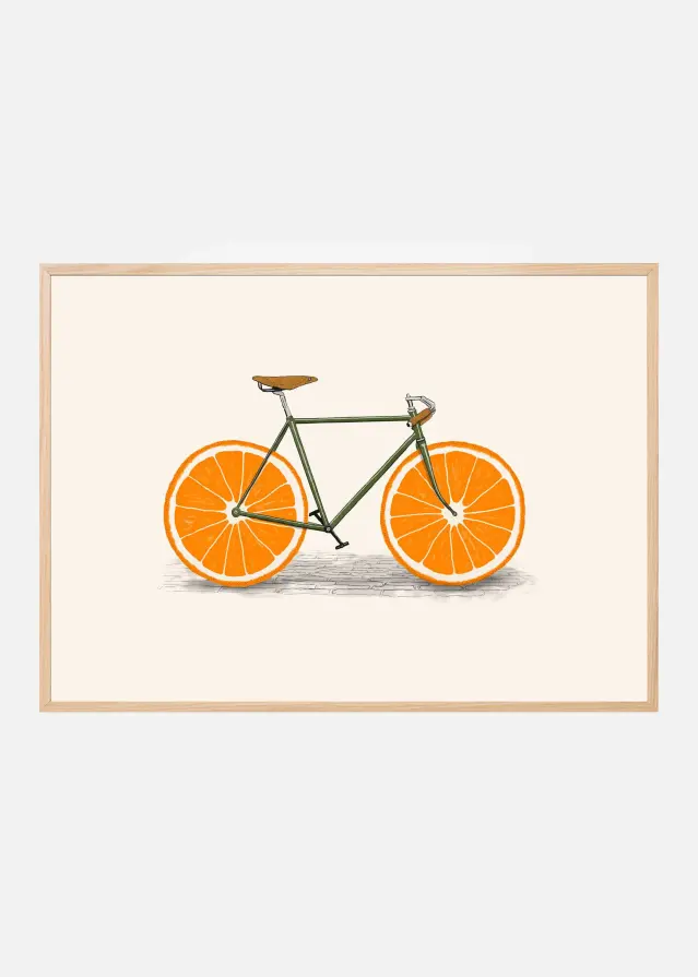 Orange Wheels Poster