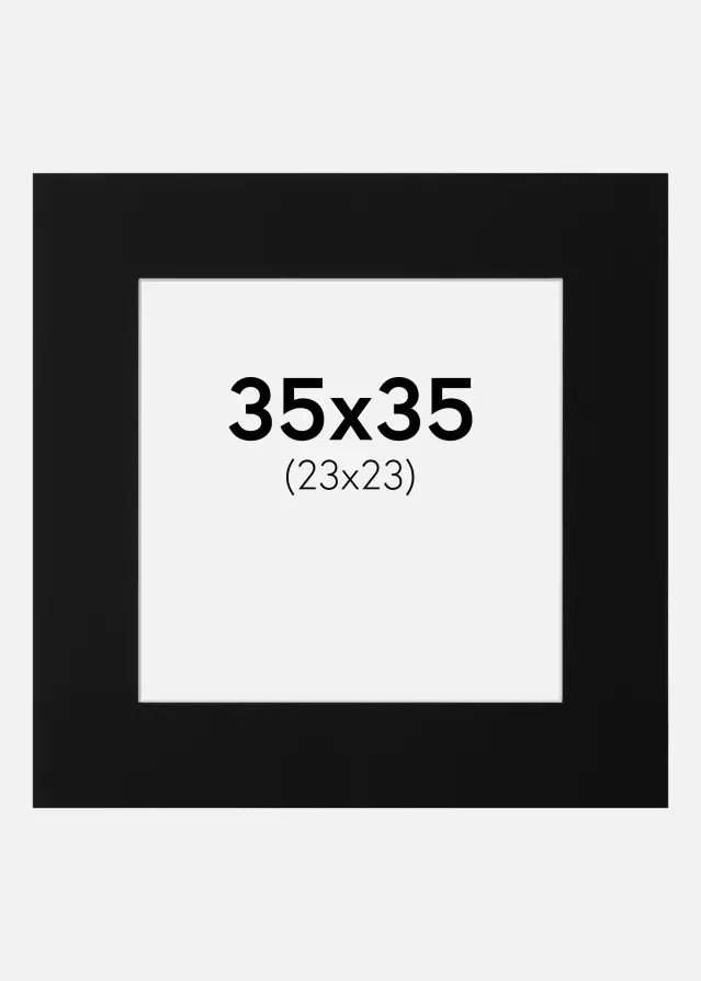 Passe-partout Canson Noir (noyau blanc) 35x35 cm (23x23)