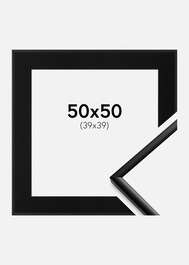 Cadre New Lifestyle Mat Noir 50x50 cm - Passe-partout Noir 40x40 cm