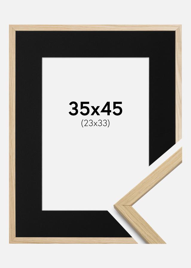 Cadre Edsbyn Chêne 35x45 cm - Passe-partout Noir 24x34 cm