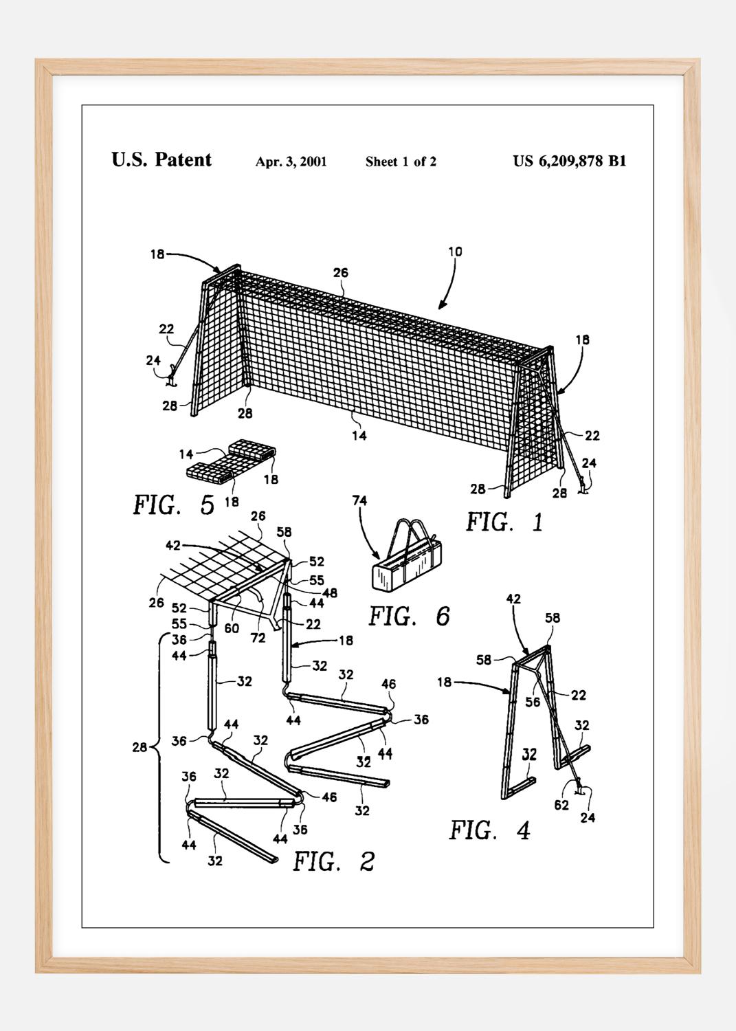 Product Image for Patent Print - Soccer Goal - White Poster (70x100 cm)
