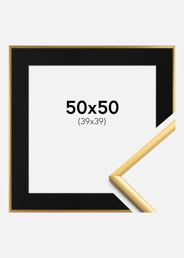 Cadre New Lifestyle Shiny Gold 50x50 cm - Passe-partout Noir 40x40 cm