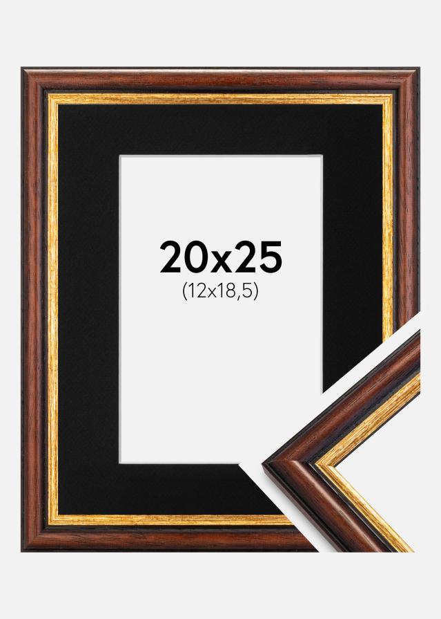 Cadre Siljan Brun 20x25 cm - Passe-partout Noir 13x19,5 cm