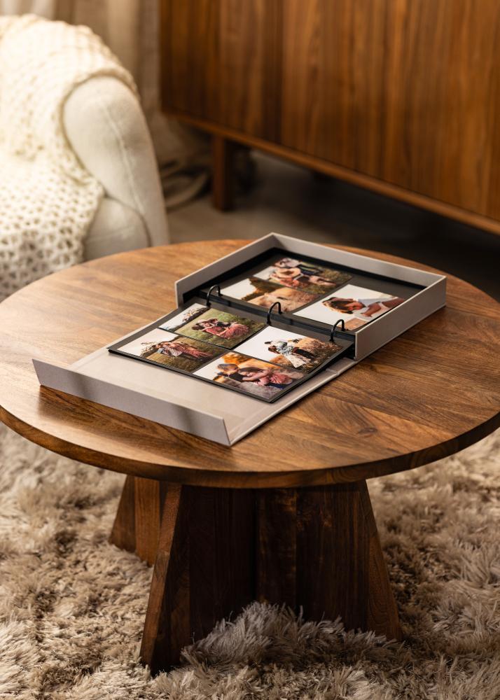 KAILA THROWBACK Grey - Coffee Table Photo Album (60 Pages Noires / 30 Feuilles)