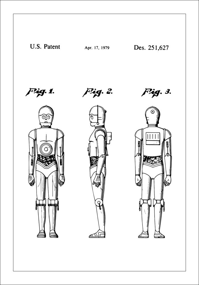 Dessin de brevet - Star Wars - C-3PO - Poster