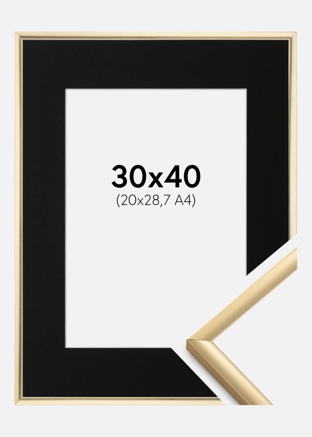Cadre New Lifestyle Or 30x40 cm - Passe-partout Noir 21x29,7 cm