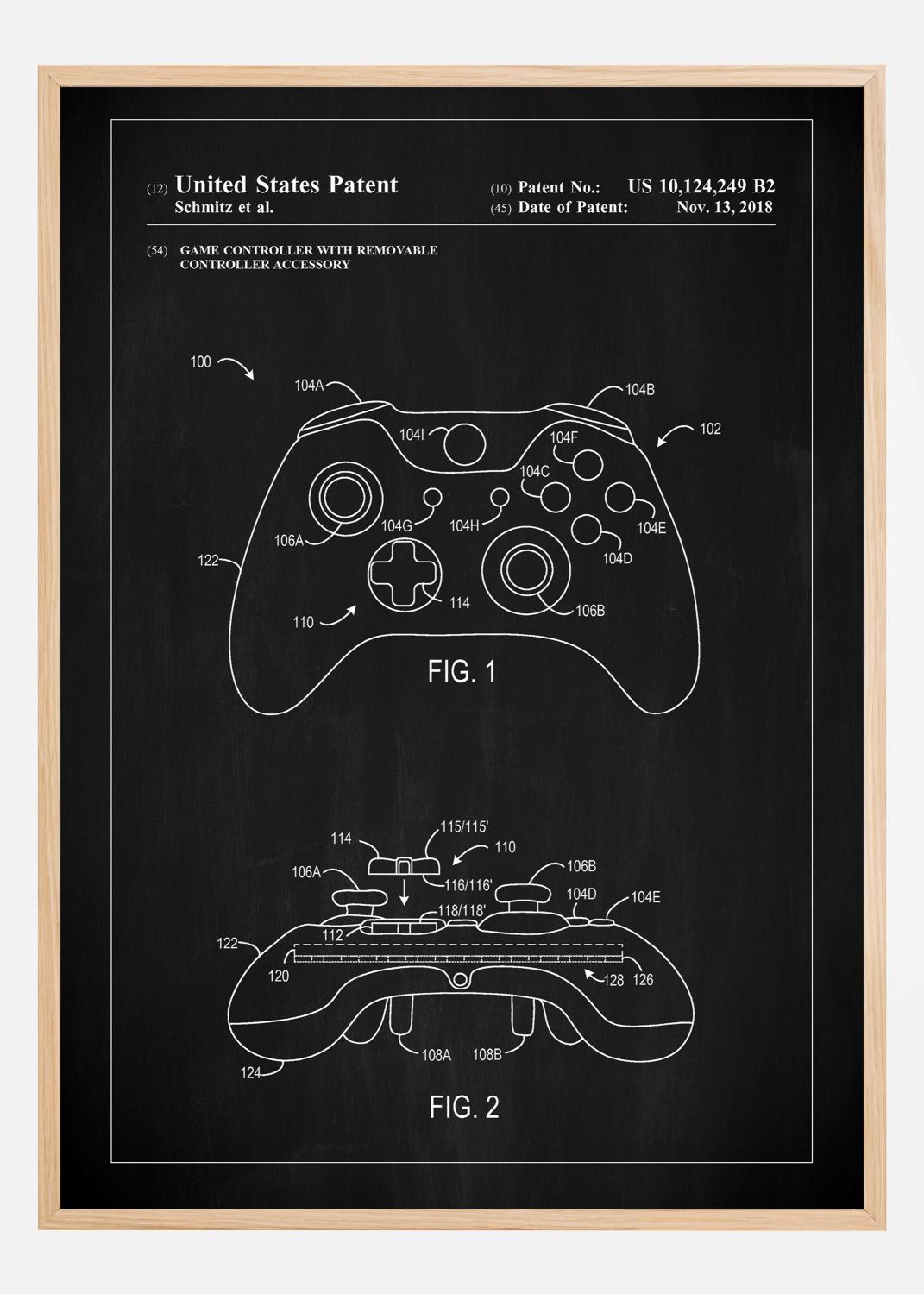 Product Image for Patent Print - Game Controller III - Black Poster (21x29,7 cm (A4))