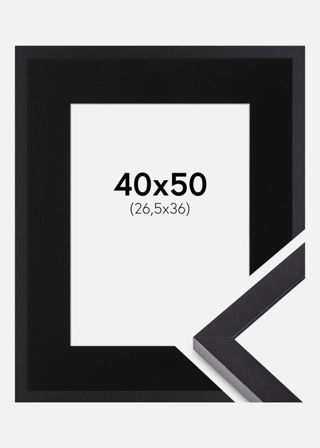 Cadre Selection Noir 40x50 cm - Passe-partout Noir 27,5x37 cm