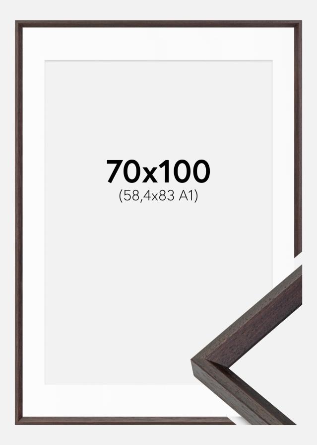 Cadre Globe Expresso 70x100 cm - Passe-partout Blanc 59,4x84 cm