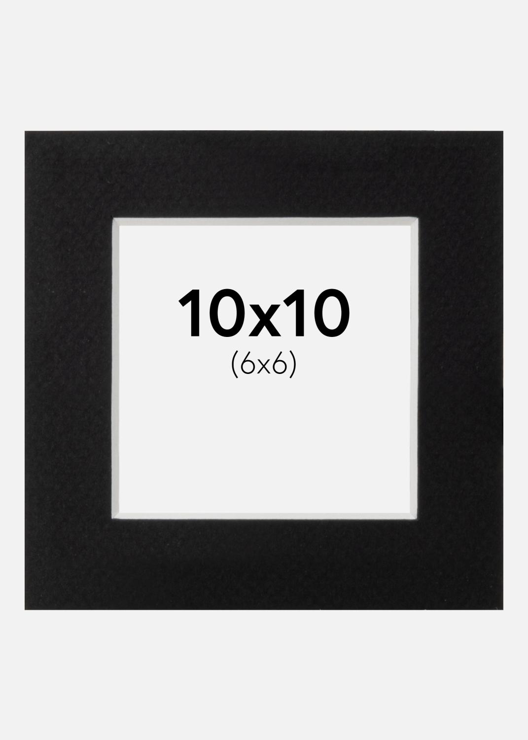 Product Image for Passe-partout Noir Standard (noyau blanc) 10x10 cm (6x6)