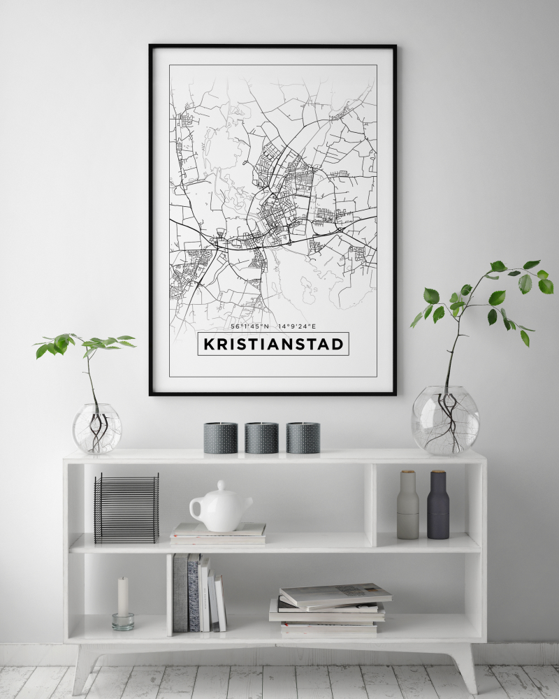 Map - Kristianstad - White