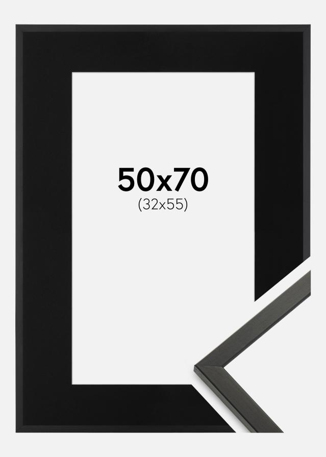Cadre Galant Noir 50x70 cm - Passe-partout Noir 33x56 cm