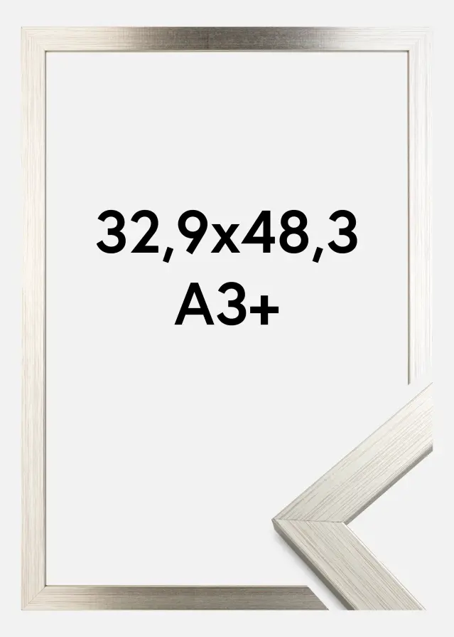 Cadre Silver Wood Verre Acrylique 32,9x48,3 cm (A3+)