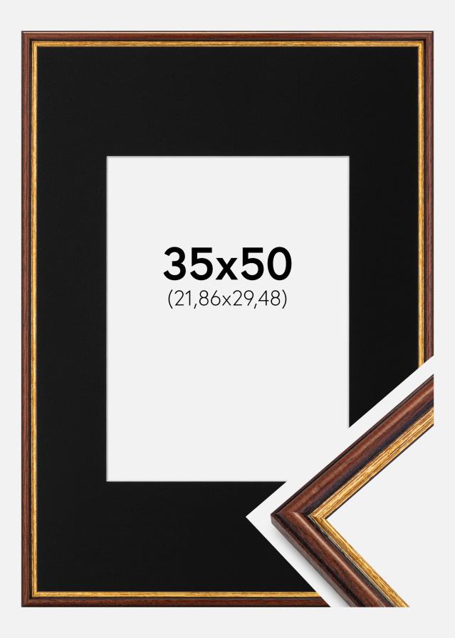 Cadre Horndal Marron 35x50 cm - Passe-partout Noir 9x12 pouces