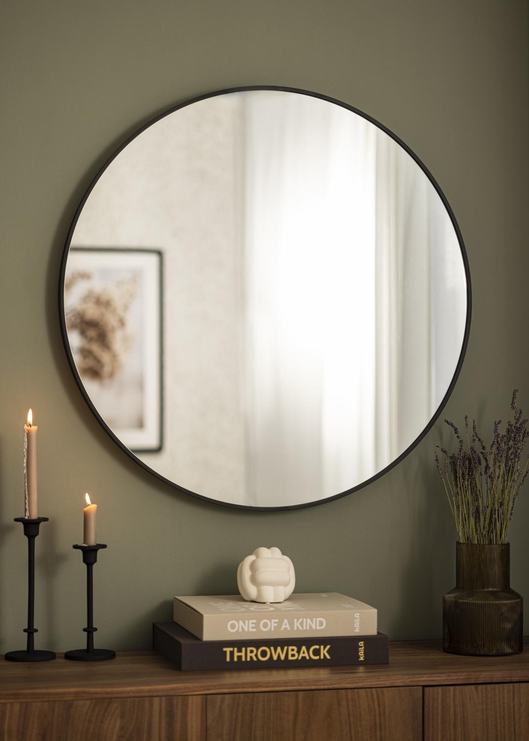 Product Image for KAILA Miroir rond Edge Black diamètre 80 cm