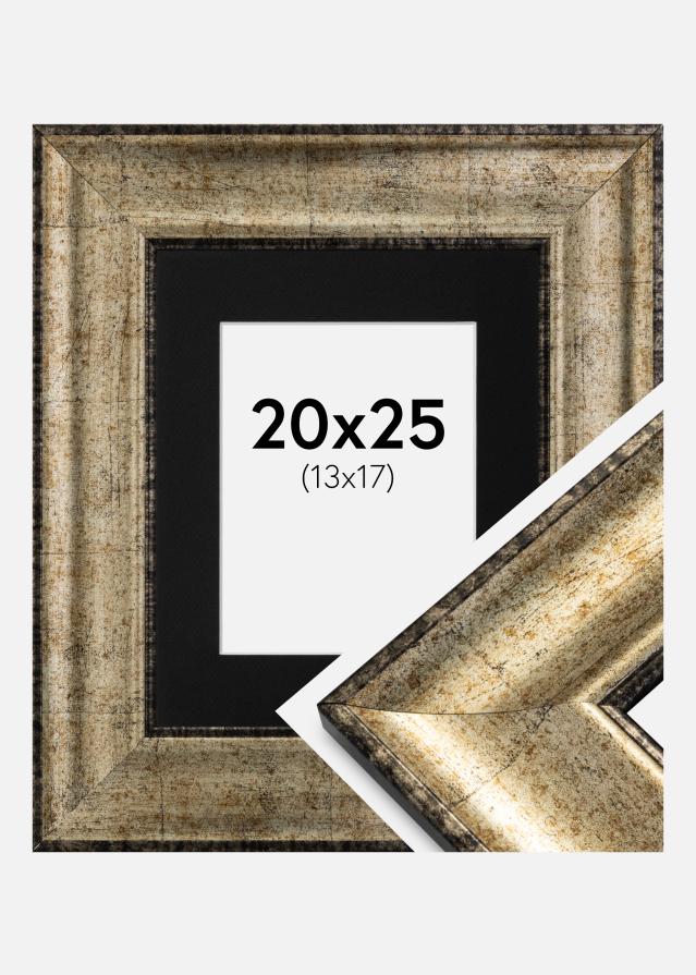 Cadre Saltsjöbaden Or antique 20x25 cm - Passe-partout Noir 14x18 cm
