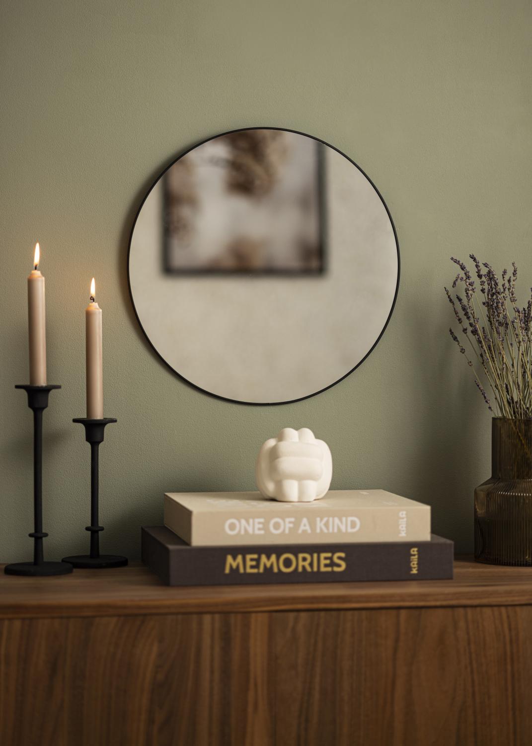 Product Image for KAILA Round Mirror - Thin Black diamètre 40 cm