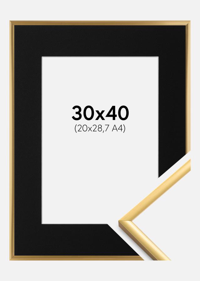 Cadre New Lifestyle Shiny Gold 30x40 cm - Passe-partout Noir 21x29,7 cm (A4)