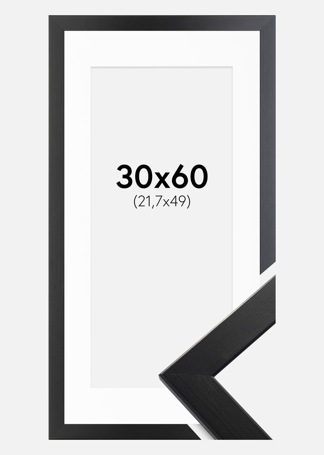 Product Image for Cadre Trendline Noir 30x60 cm - Passe-partout Blanc 22,7x50 cm