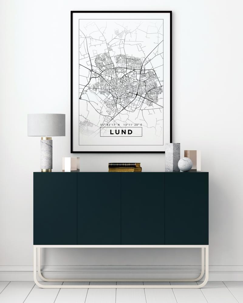 Map - Lund - White