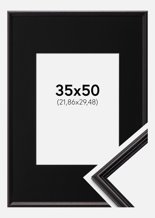 Cadre Horndal Noir 35x50 cm - Passe-partout Noir 9x12 pouces