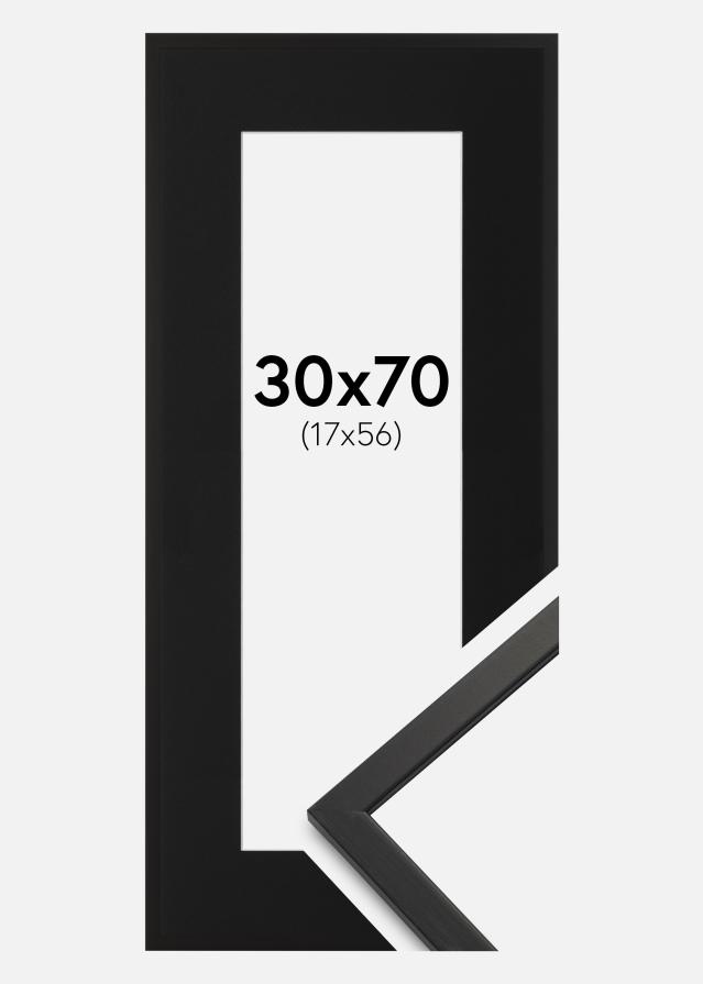 Cadre Edsbyn Noir 30x70 cm - Passe-partout Noir 18x57 cm