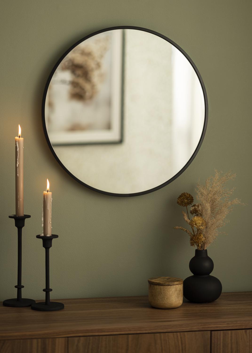 Product Image for KAILA Miroir rond Edge Black diamètre 50 cm