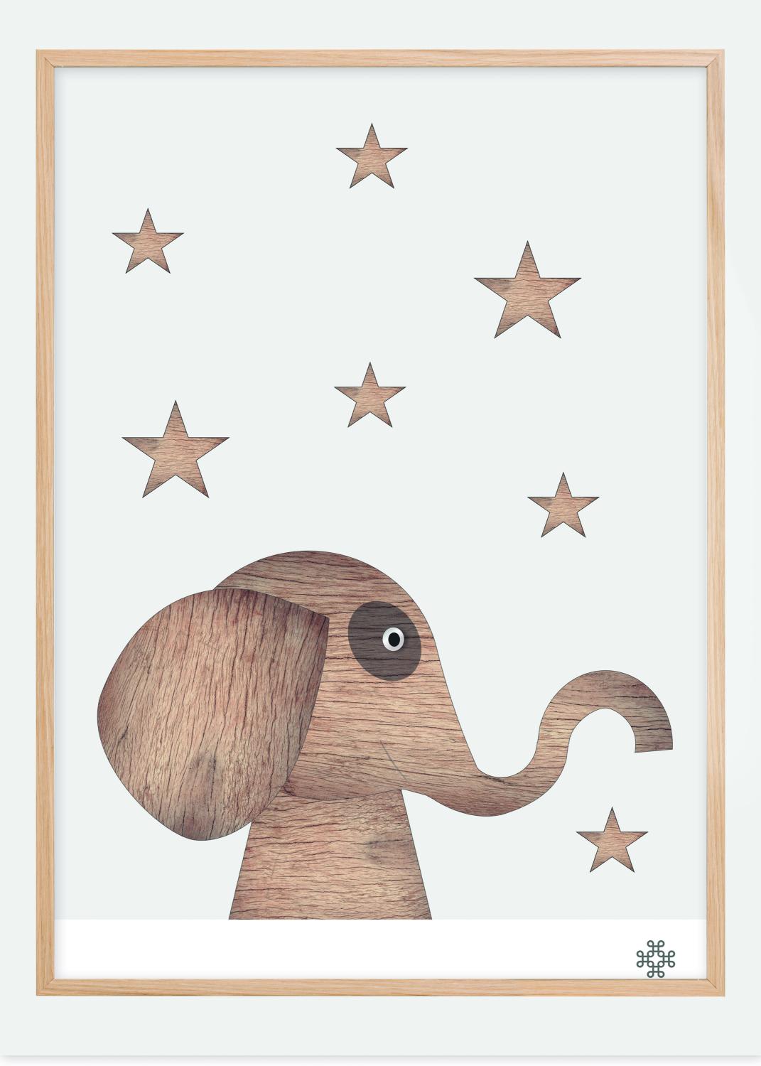 Product Image for Wood elephant Light Poster (70x100 cm)