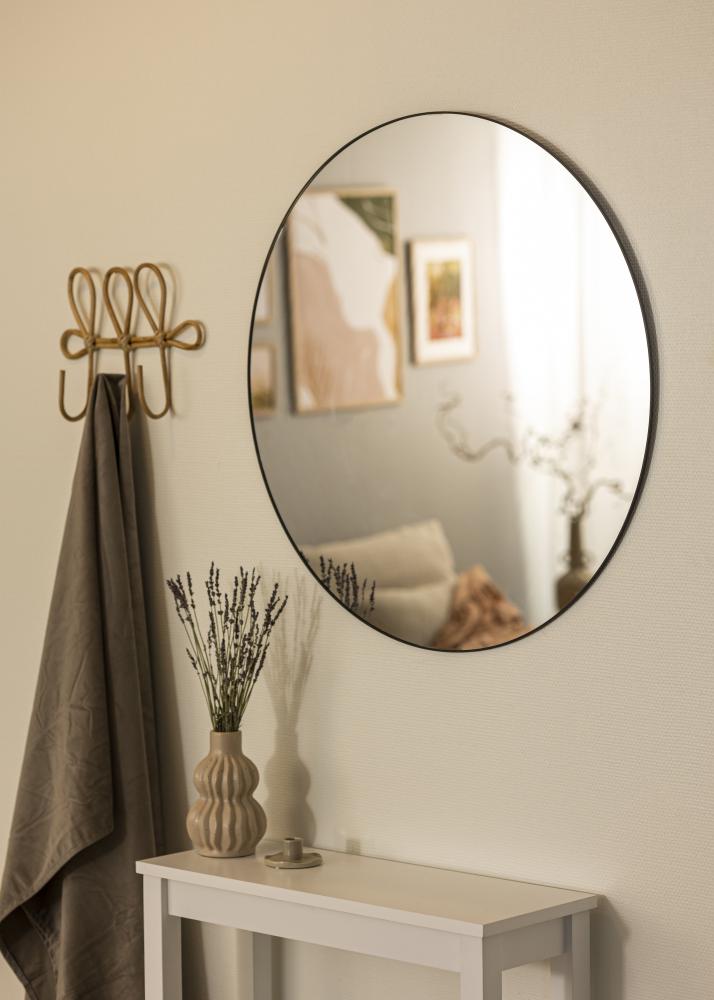 KAILA Round Mirror - Thin Black diamètre 80 cm