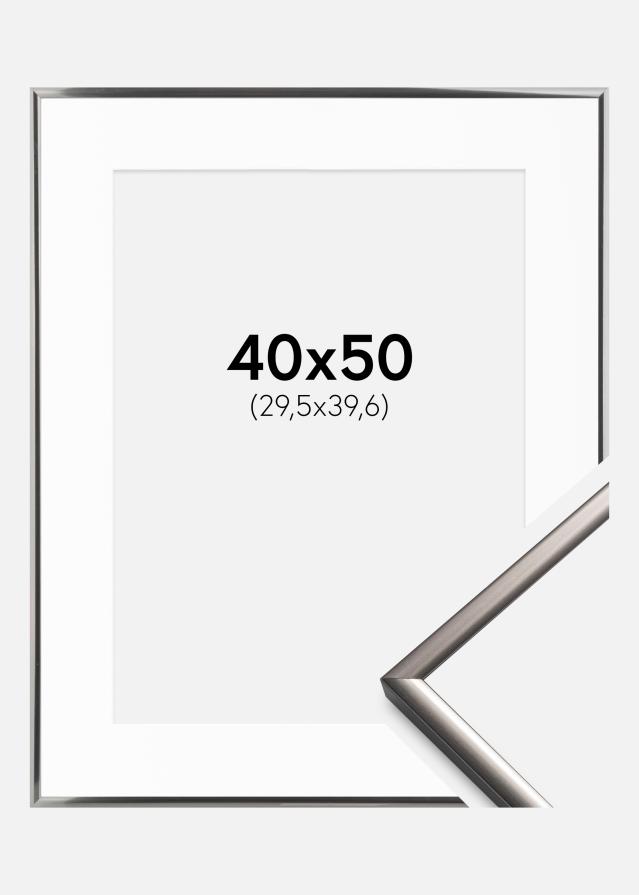 Cadre New Lifestyle Acier 40x50 cm - Passe-partout Blanc 12x16 inches