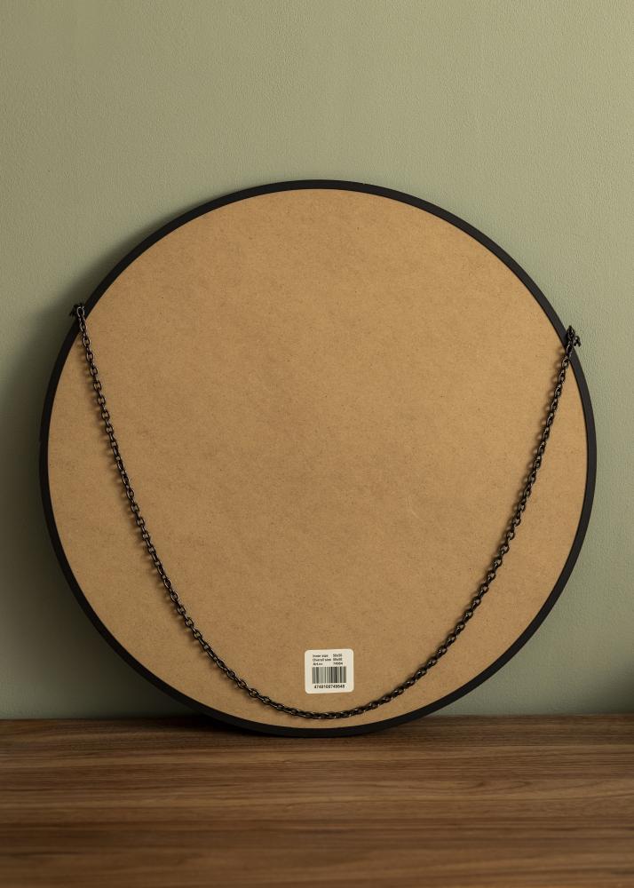 Miroir rond Modern Noir 51 cm Ø