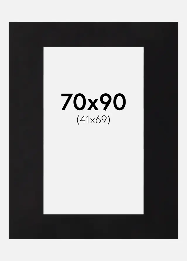 Passe-partout Canson Noir (noyau blanc) 70x90 cm (41x69)