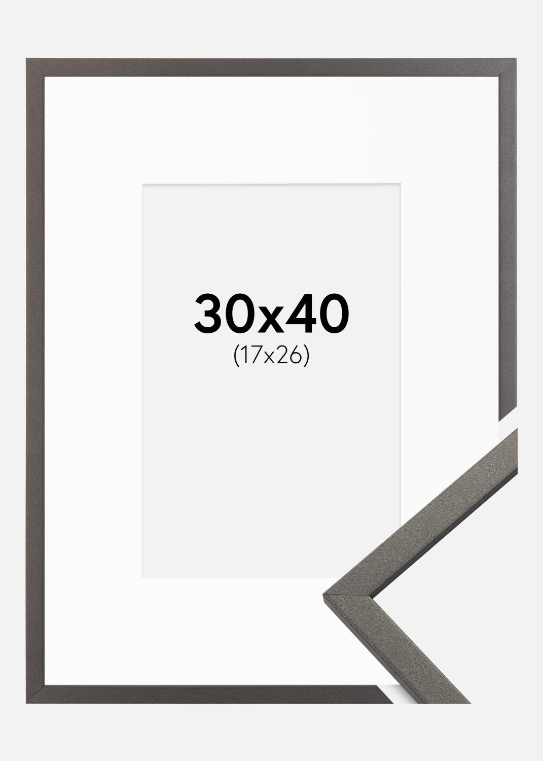 Product Image for Cadre Edsbyn Graphite 30x40 cm - Passe-partout Blanc 18x27 cm