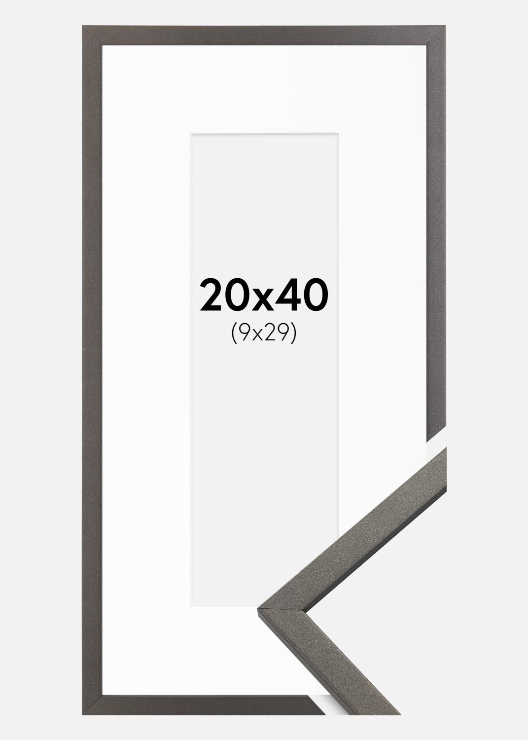 Product Image for Cadre Edsbyn Graphite 20x40 cm - Passe-partout Blanc 10x30 cm