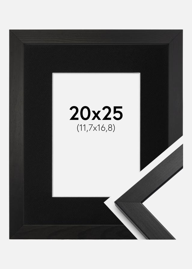 Cadre Stilren Noir 20x25 cm - Passe-partout Noir 5x7 pouces