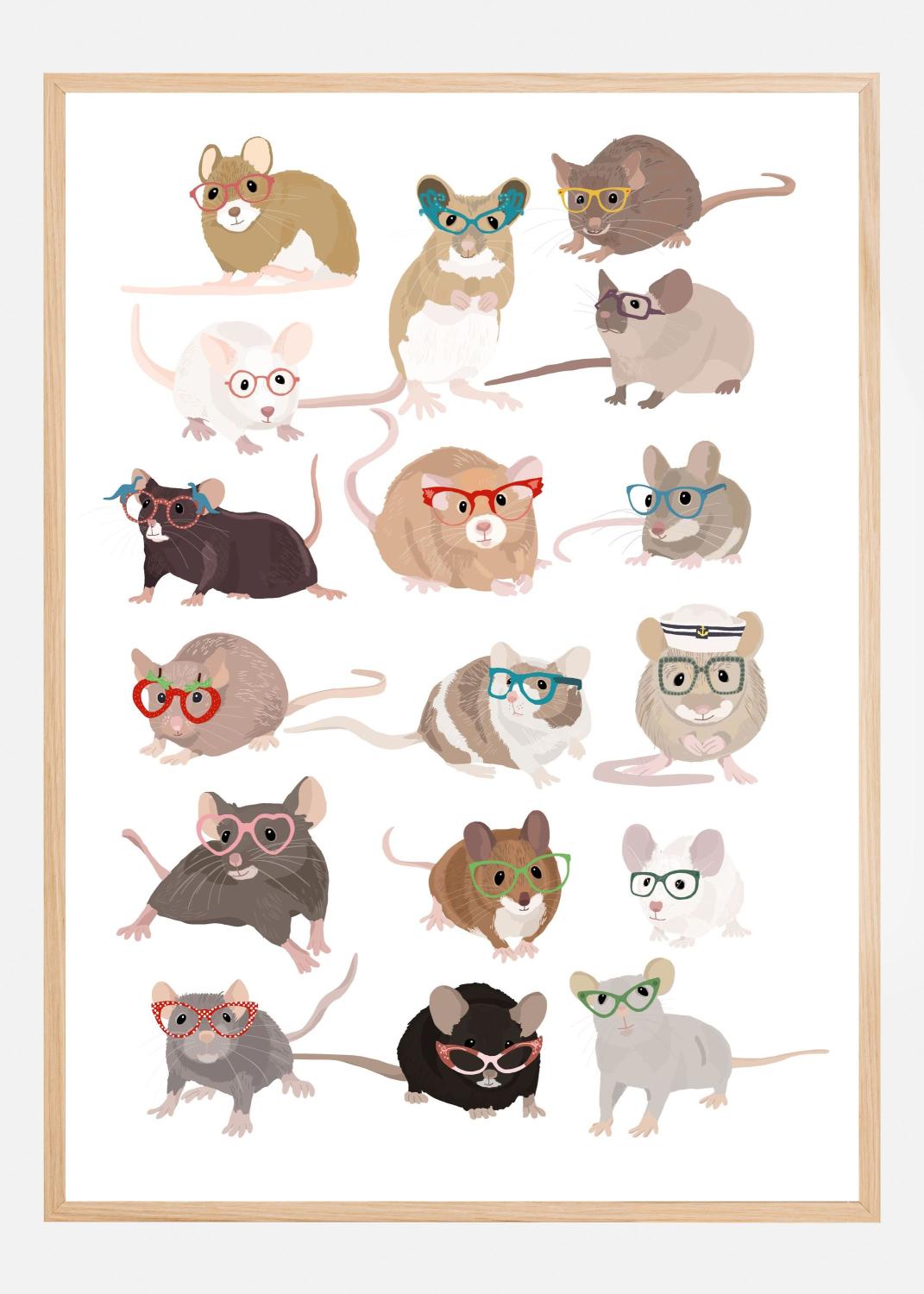Product Image for Mice In Glasses Poster (40x60 cm)
