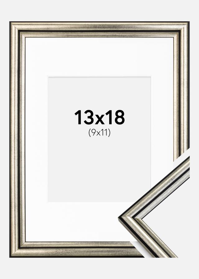 Cadre Horndal Argent 13x18 cm - Passe-partout Blanc 10x12 cm