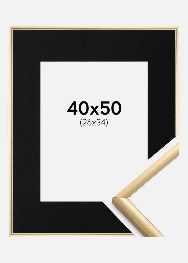Cadre New Lifestyle Or 40x50 cm - Passe-partout Noir 27x35 cm