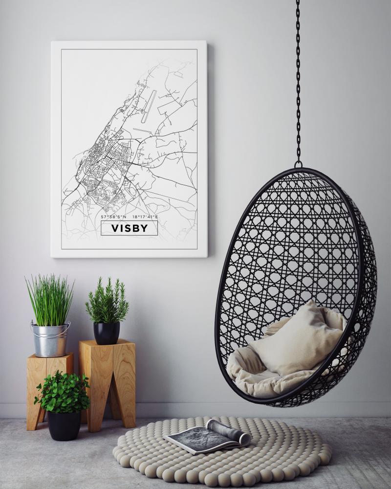 Map - Visby - White